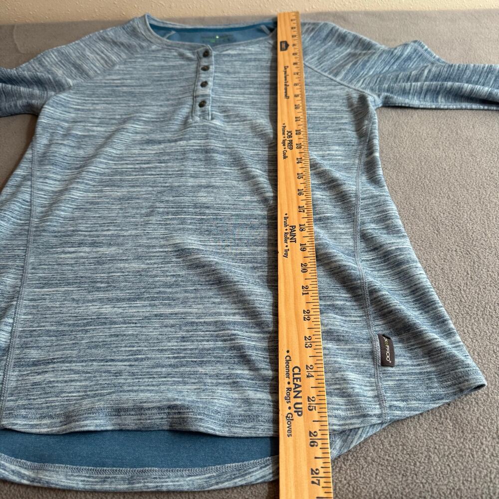 Exofficio Inset Shield Long Sleeve Base Layer Shirt Womens M Blue Outdoor Hiking - Picture 10 of 15
